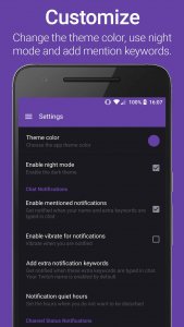 enable dark mode in the Twitch Mobile app