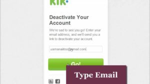 deactivate Kik account