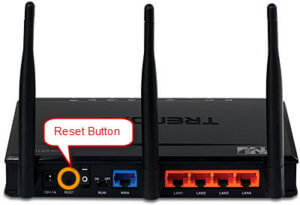 How to reset a Trendnet router
