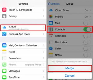 Recover your contacts by using iCloud