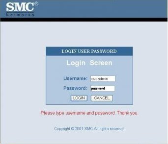 how to set up password for smc wireless router