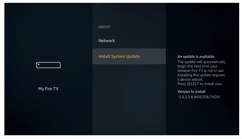 click on install system updates