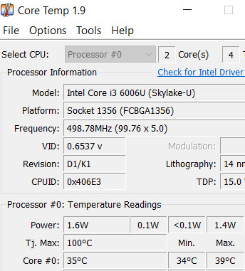 core temp -