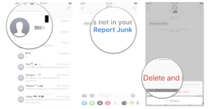 How to Report messages in iphone